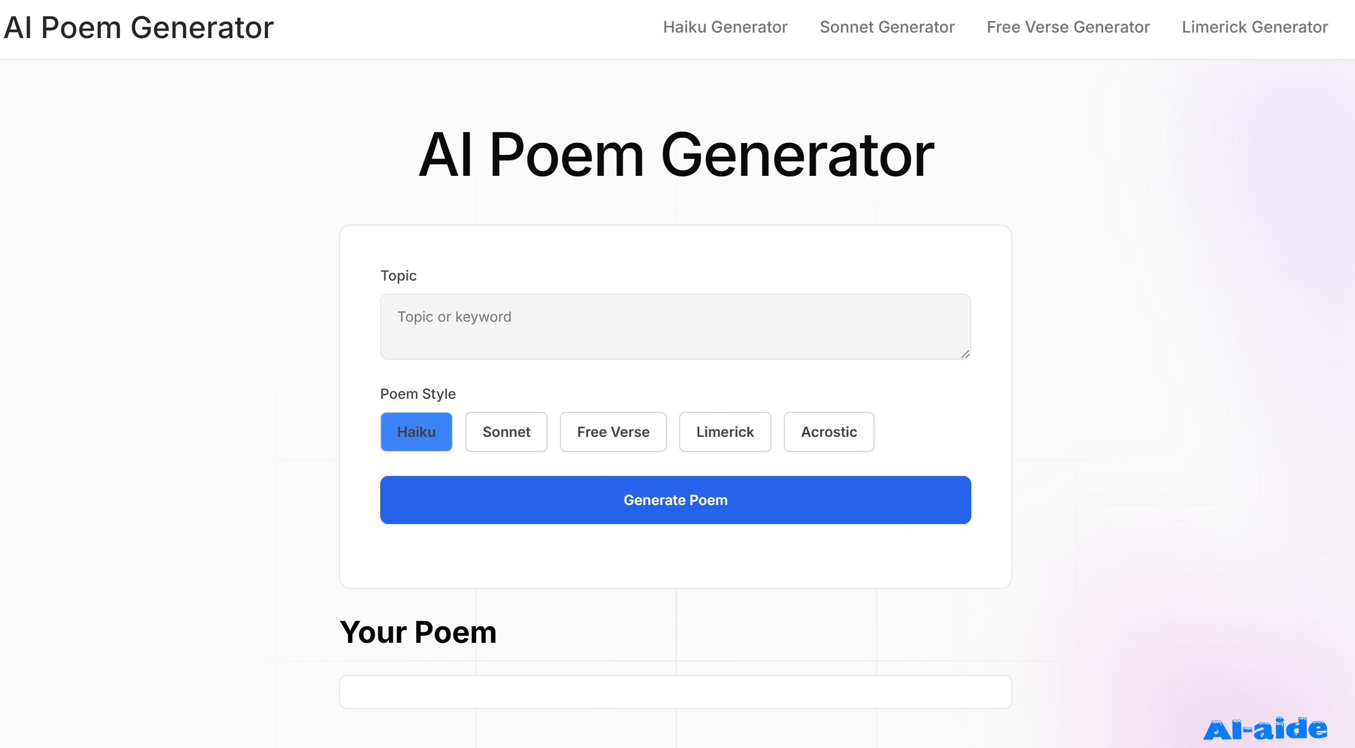 AI Poem Generator